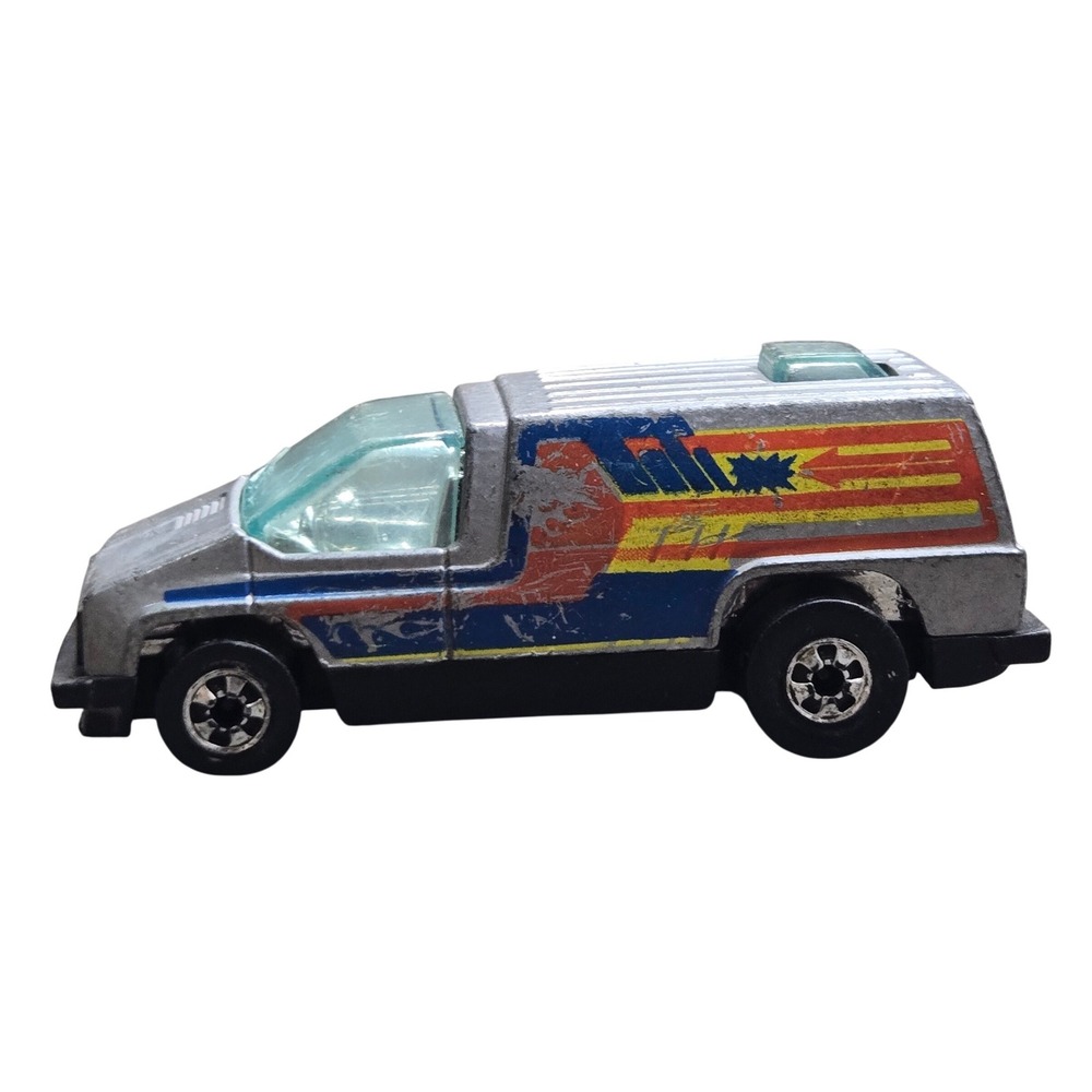 Hot Wheels Inside Story Silver Van 1978 Blue Graphics Mattel Diecast Hong Kong